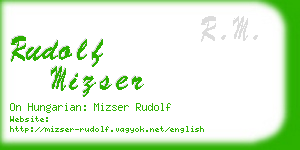 rudolf mizser business card